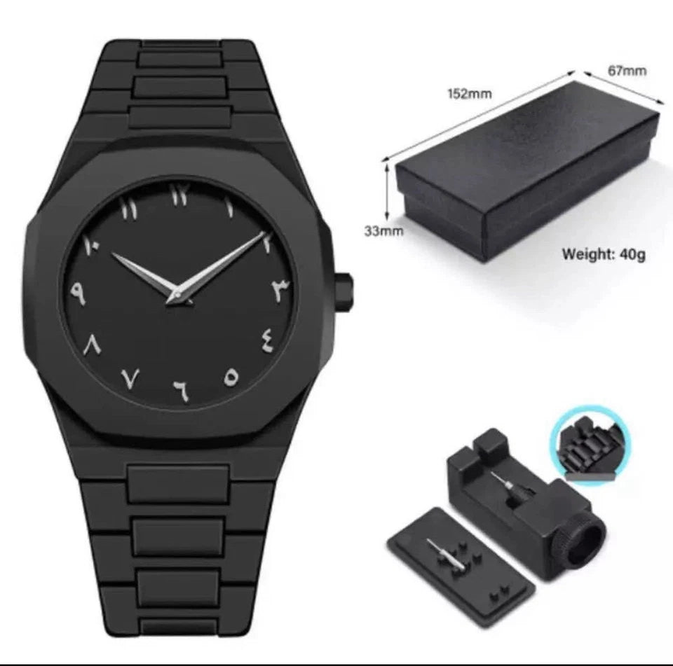 Arabic Black Men’s Watch